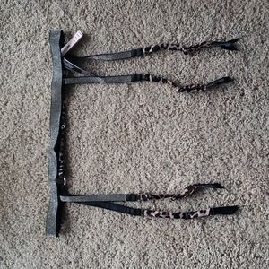 Victorias secret VS cheetah bling rhinestone garter belt M L